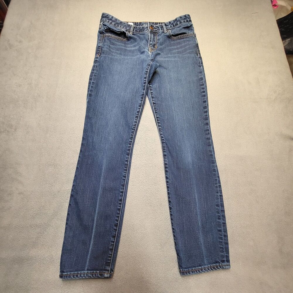 Gap 1969 Jeans Womens Size 29 Blue Always Skinny Distressed Stretch Denim